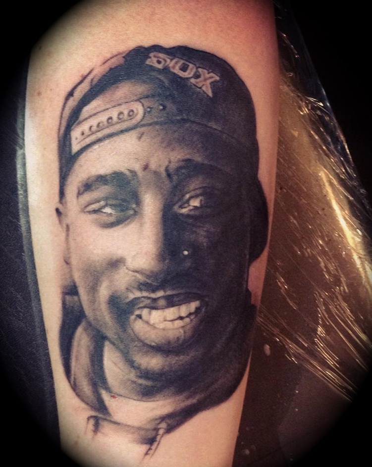 Tattoo of Tupac Shakur Hip hop Music